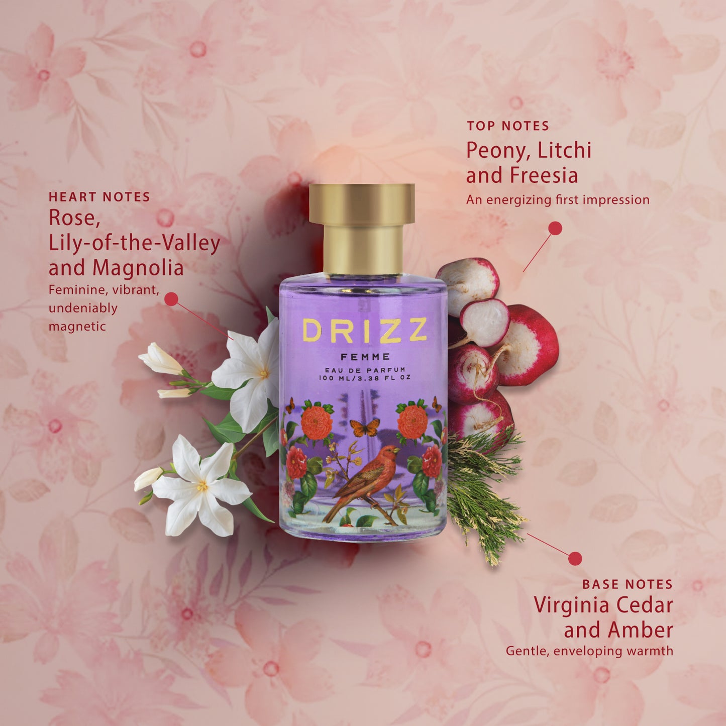 DRIZZ Femme Eau De Parfum for Women 100ml