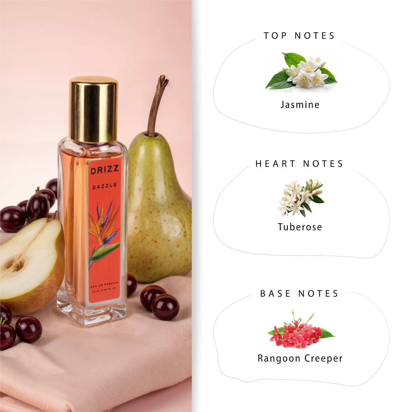 DRIZZ Fit for a Queen Luxury Women Eau De Parfum Gift Set 4x20ml for Women with Spark, Femme, Dazzle, Queen Perfumes