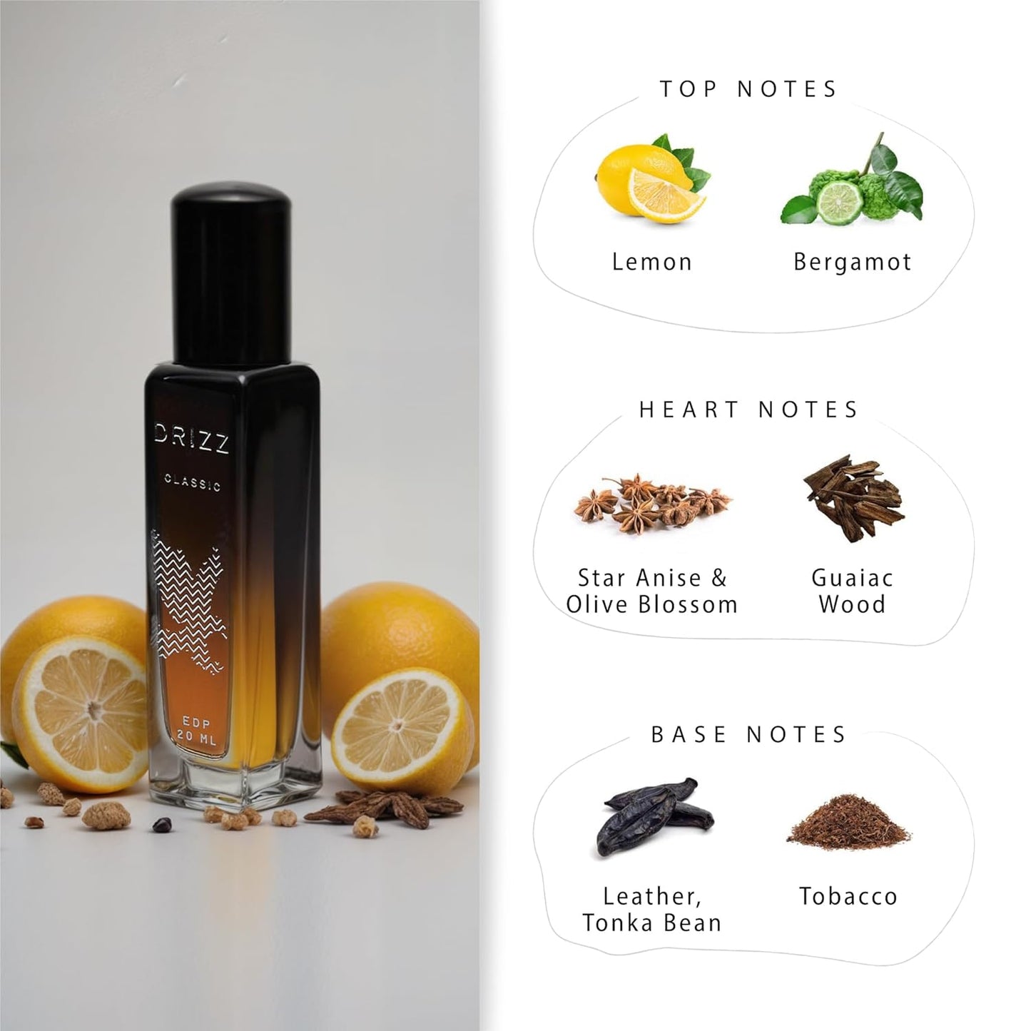 DRIZZ Classic Luxury Eau De Parfum for Men 20ml