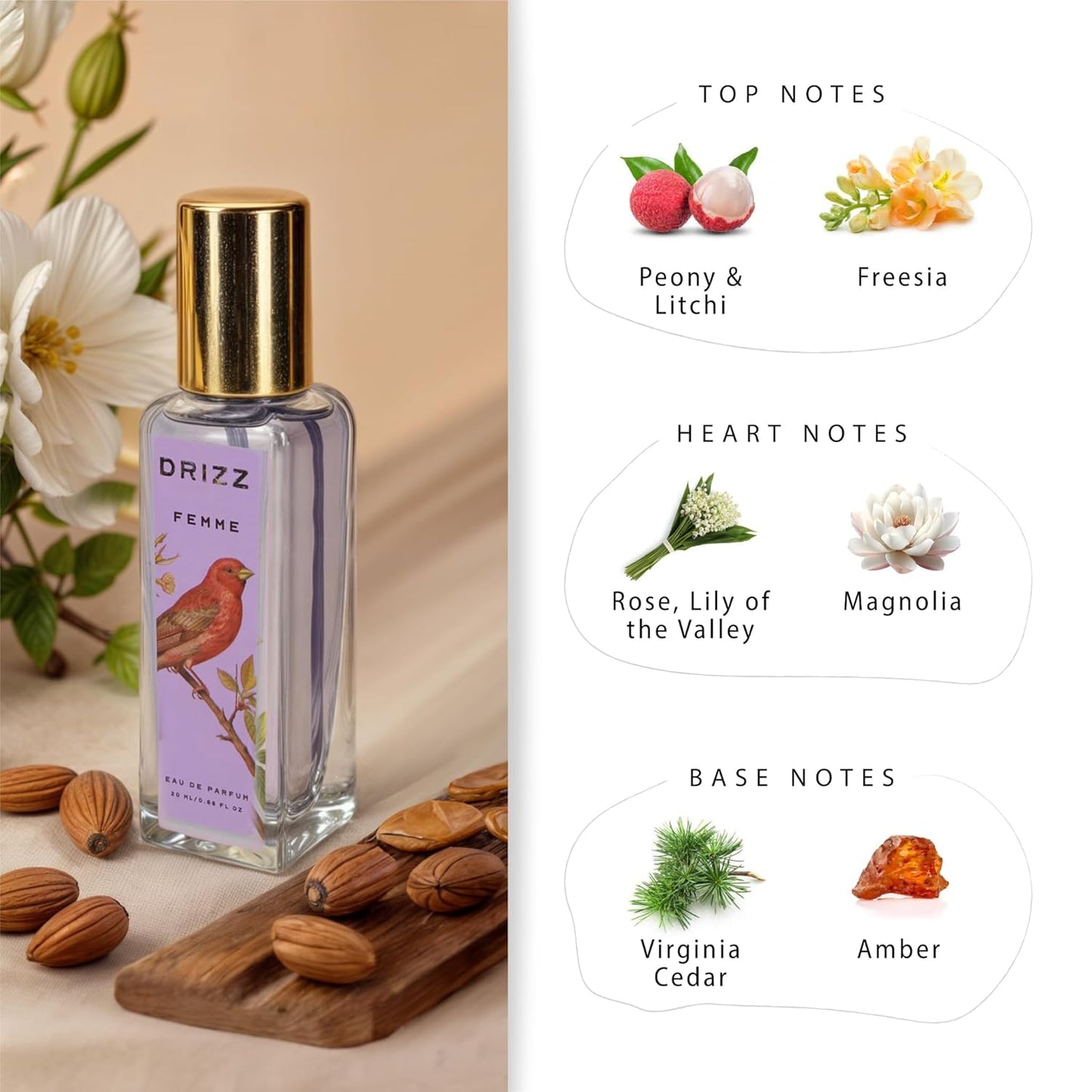 DRIZZ Femme Eau De Parfum for Women 20ml