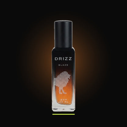 DRIZZ Blaze 20ml Eau de Parfum — studio shot on black