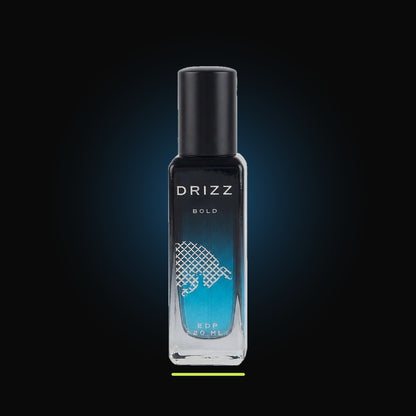 DRIZZ Bold 20ml Eau de Parfum — studio shot on black