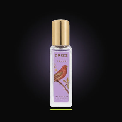 DRIZZ Femme 20ml Eau de Parfum — studio shot on black