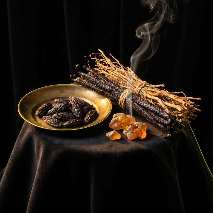 Vanilla · Vetiver · Tonka Bean · Amber